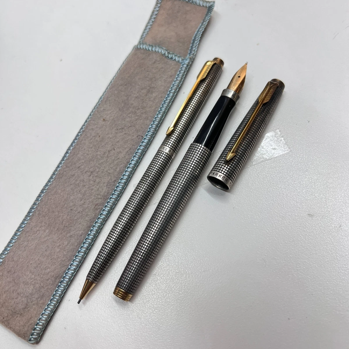 Parker Gold, 14K Nib Sterling Silver Collectible Fountain Pens for