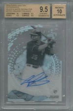 BGS 9.5 2014 Topps High Tek BLACK & WHITE DIFFRACTOR AUTO Gregory Polanco 8/15