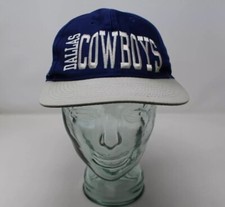 Dallas Cowboys Block Spellout Snapback Hat Cap Blue Dome Vintage