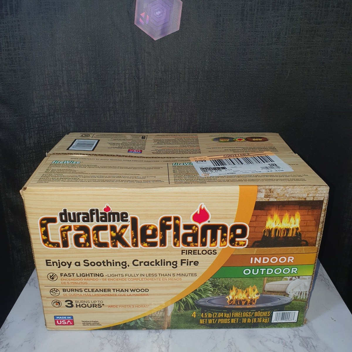 Duraflame Crackleflame 3 Hour Indoor Outdoor 4.5 lb Firelog 4 Pack | eBay