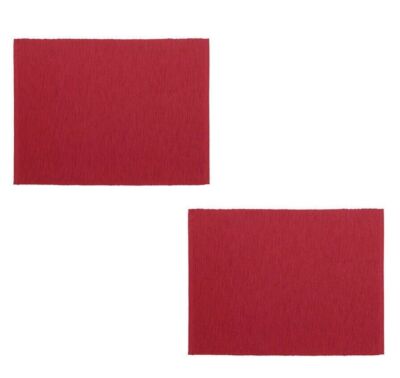 Ikea MARIT Placemat, cotton/polyester Dark Red Lot of 2 14''x18''