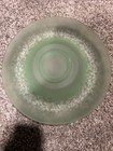 Vintage Green Frosted Glass Serving Plate 9.5 Inch — photo 4