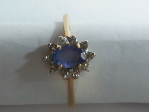 Jewelry Gold Tanzanite and Diamond Ring #214