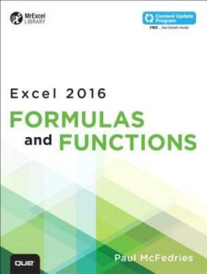 Excel 2016 Formulas and Functions (includes Content Update Program)  - VERY GOOD