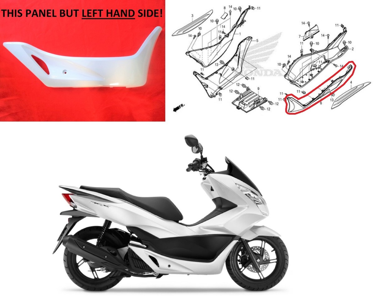 Honda PCX 125 Fairing WHITE Belly Pan LEFT 2015 2016 2017 2018