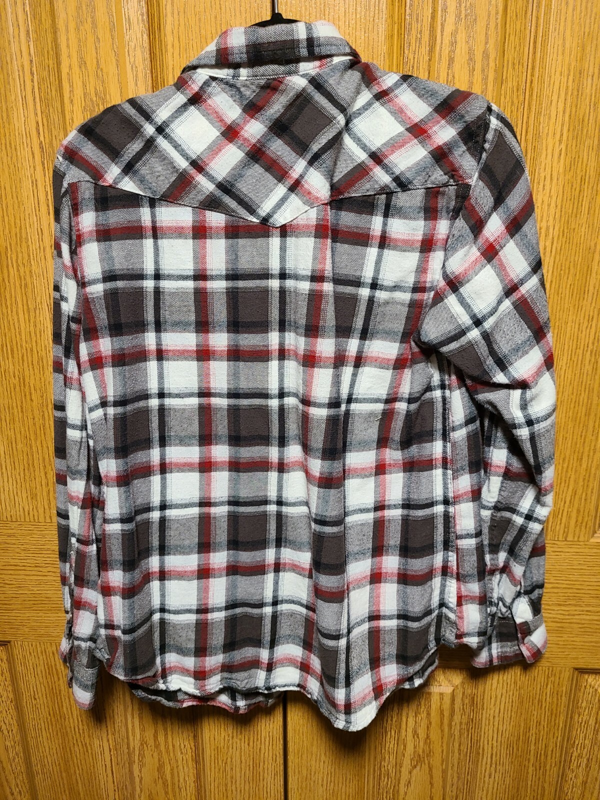 Levi's Flannel Button Down Red Brown Grey Small - image 2