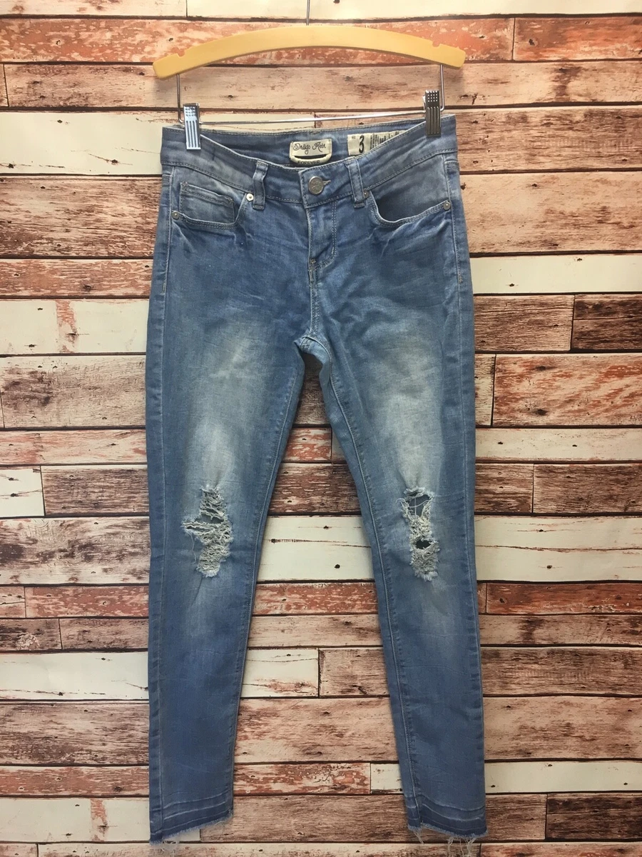 Indigo Rein Juniors Light Wash High Waisted Distressed Skinny