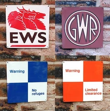 Metal Railway Signs | British Rail | GWR | BR | EWS | Train Gift / Present