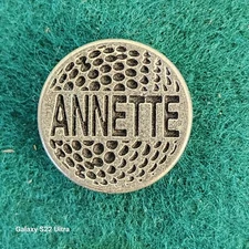 Personalized Metal Golf Ball Marker for Annette