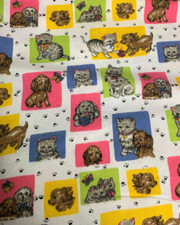 Kittens Puppies - Timeless Treasures Cotton Flannel Fabric