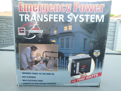 Briggs and Stratton 7500 Watt Emergency Power Transfer System Kit with Inlet NEW