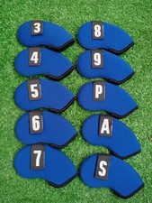 KYTAI 10pc Blue Iron Headcover Set 3-P,A,S - Golf Club Headcovers NEW 