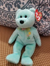 TY Beanie Babies - Ariel the Bear Plush Toy In Memory 1981-1988 with tag