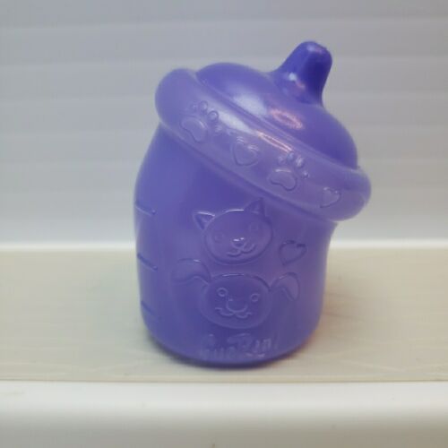 FURREAL PETS Purple Peealots Replacement Baby Bottle 2.5" Faces Pawprints Part - Picture 1 of 12