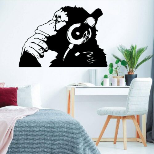 Banksy Monkey wall Sticker For Kids Rooms Nursery Room Decor Diy Home Decoration - Picture 1 of 13