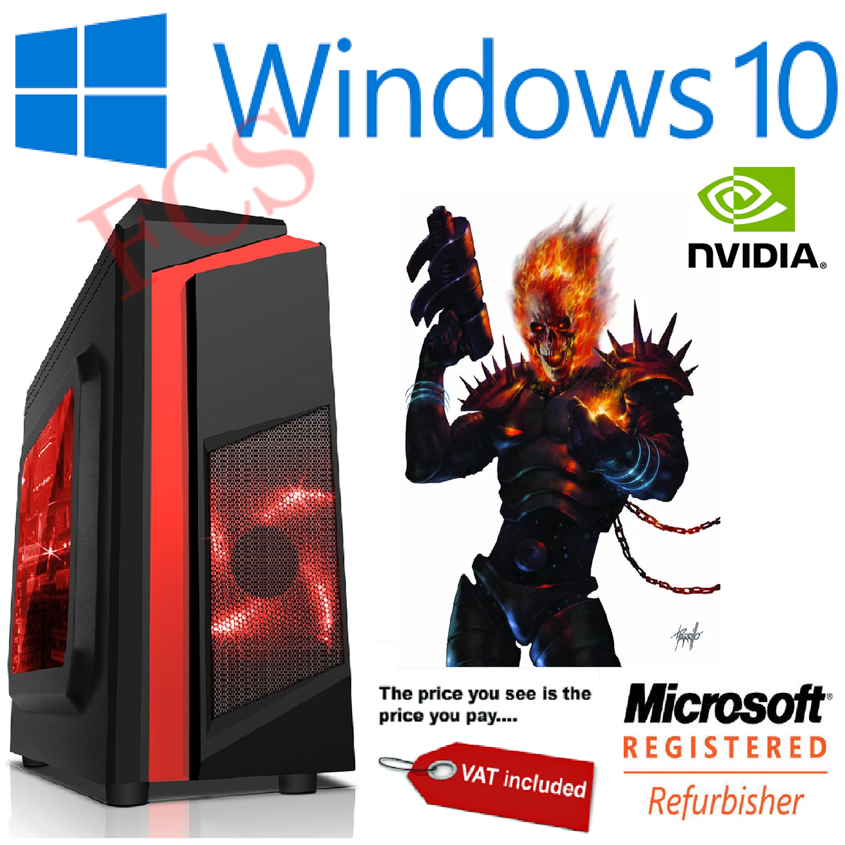 FAST Intel Core i5 Gaming PC Computer 8GB RAM 1TB HDD Windows 10