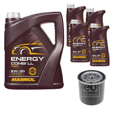 FEBI BILSTEIN Ölfilter 9L MANNOL Energy Combi LL 5W-30 für Opel Campo TF_ 2.5 D