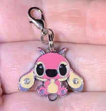 Silver Disney Angel From Lilo Stitch Charm Zipper Pull Keychain Add On Clip