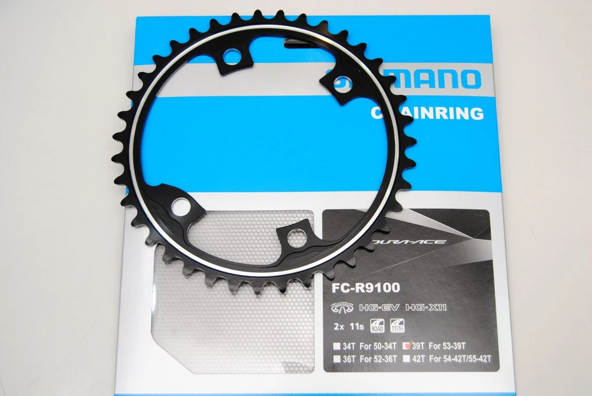 Plateau Shimano Vintage 3 Boulons 39T - NEUF De Stock - Alu Argent - Entraxe 82mm