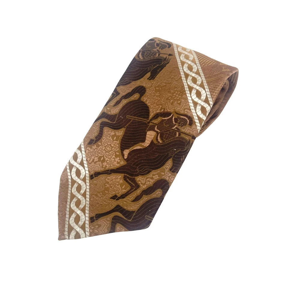 Коллекция Jordan Marsh 1970-е Trojan Warrior Tie Horse and Soldier Grandpa Core - Изображение 2 из 4