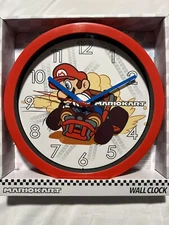 🔥🔥Red Super MarioKart Wall Clock 10" Analog Display 🕰️ 🔥