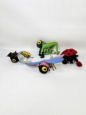 Vtg Dandee Bean Bag Plush Cool Bugs Eckerd Exclusive Lot Of 4