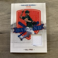 2021 Panini Chronicles America's Pastime A.J. Puk Relic - Oakland Athletics