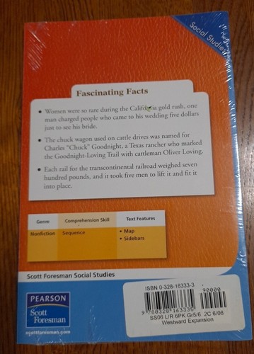 Pearson Scott Foresman Social Studies Gr 5/6 2006 2C 6 Pk Westward Expansion - Foto 2 di 3