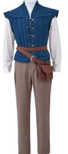 Tangled Rapunzel Flynn Rider Cosplay Costumes Vest Shirt Pants Full Set Outfits