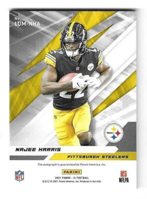 Najee Harris 2021 PANINI XR NFL ROOKIE LUMINOUS AUTOGRAPH CARD