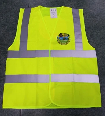 Jaune Hi-Viz Haute Visibilité Réfléchissant Sécurité Gilet, Adulte Taille Large - Photo 1/4