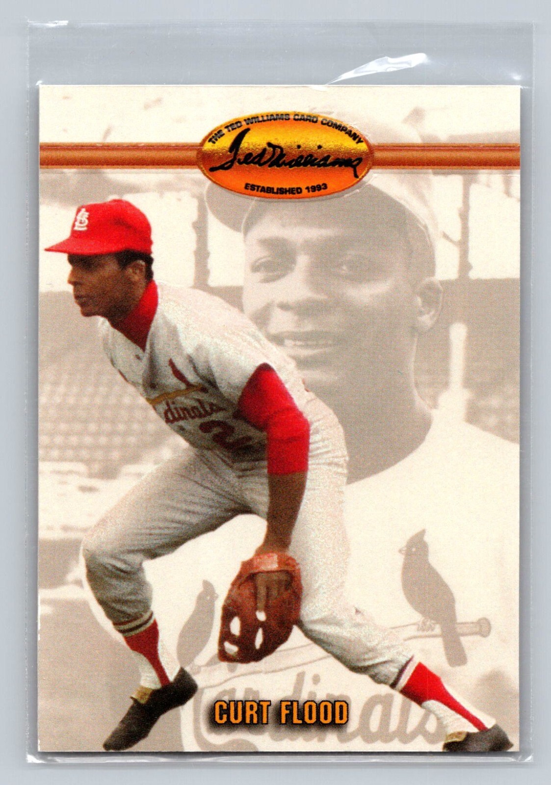 Curt Flood 1993 Ted Williams Card Company #88 St. Louis Cardinals