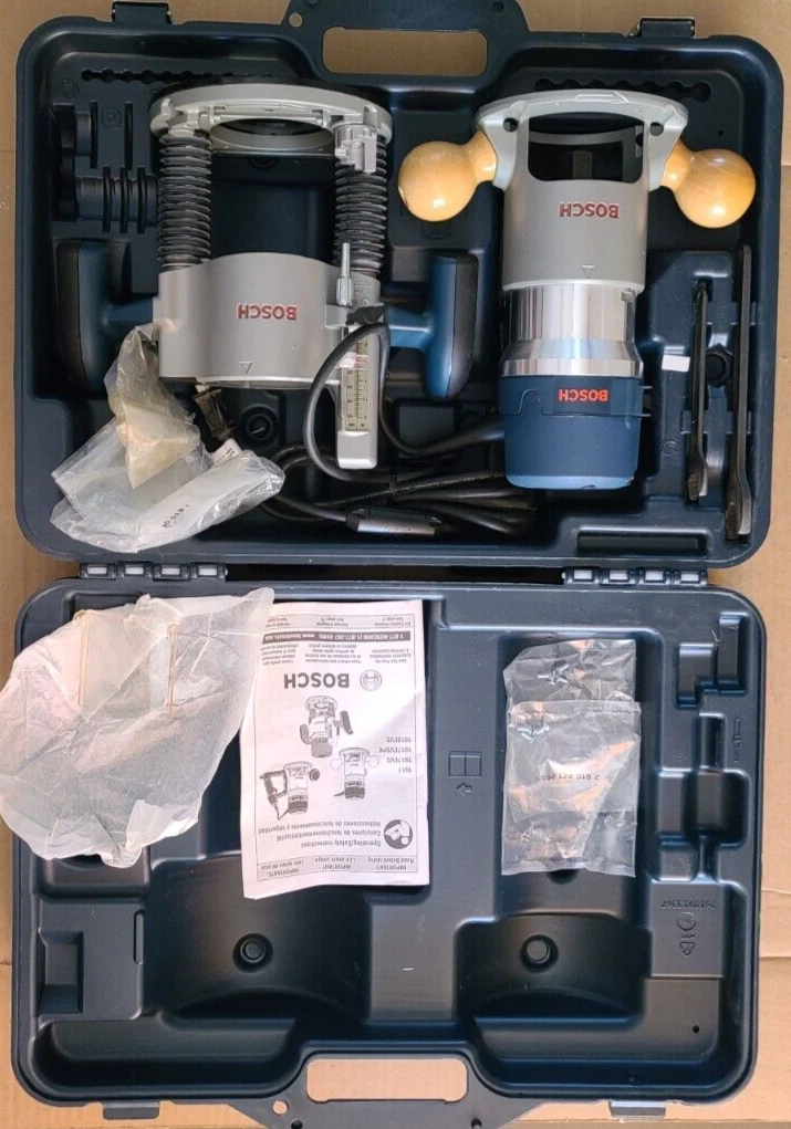 Bosch 1617EVSPK 2.25 HP Combination Plunge & Fixed-Base Router Pack Open Box