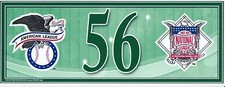 Fernando Abad Oakland A's Postseason Wildcard Game Locker Number Plate MLB COA
