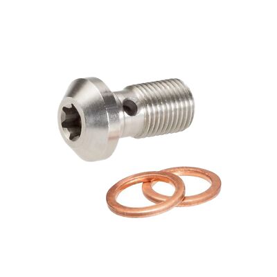 Hohlschraube Torx Edelstahl V2A M10x1,25 inkl. Dichtringe für Stahlflexleitung