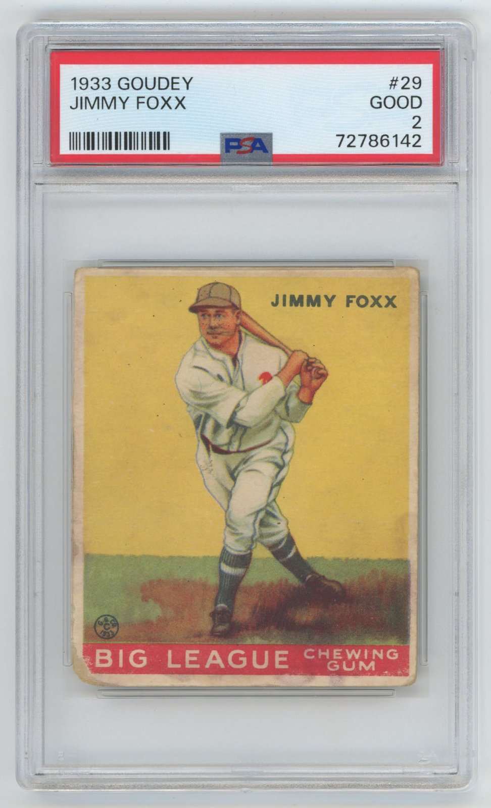 1933 Goudey 29 Foxx PSA 2 676642 
