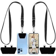 2 Pack Phone Lanyards Nylon Adjustable Neck Crossbody Strap for Smartphones