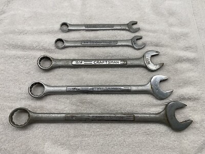Vintage Craftsman 5 PC Standard Combination Wrench Set Made In USA | eBay