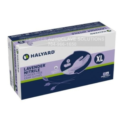 Halyard Lavender Nitrile Exam Gloves 52820 - BOX of 230 X-LARGE 