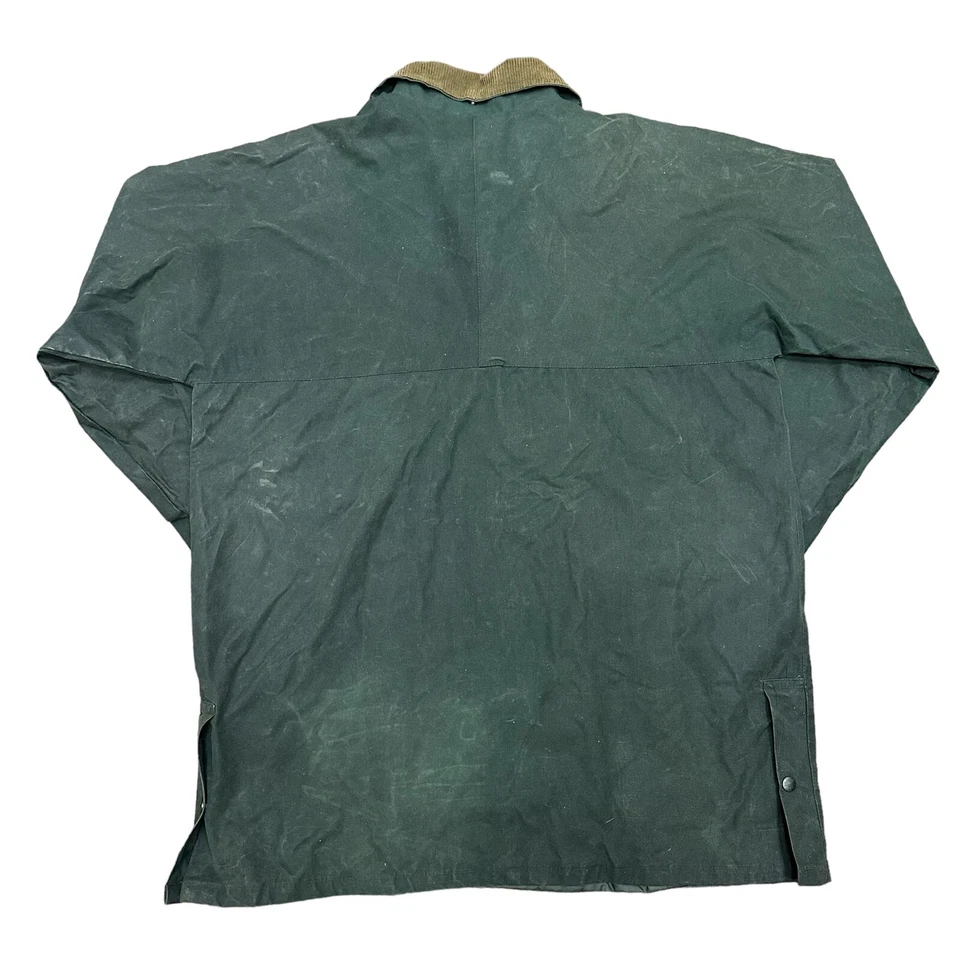 Chaqueta Abrigo Vintage The Montgomery Lona Verde Algodón Encerado Talla Grande Inglaterra Foto 2 de 4