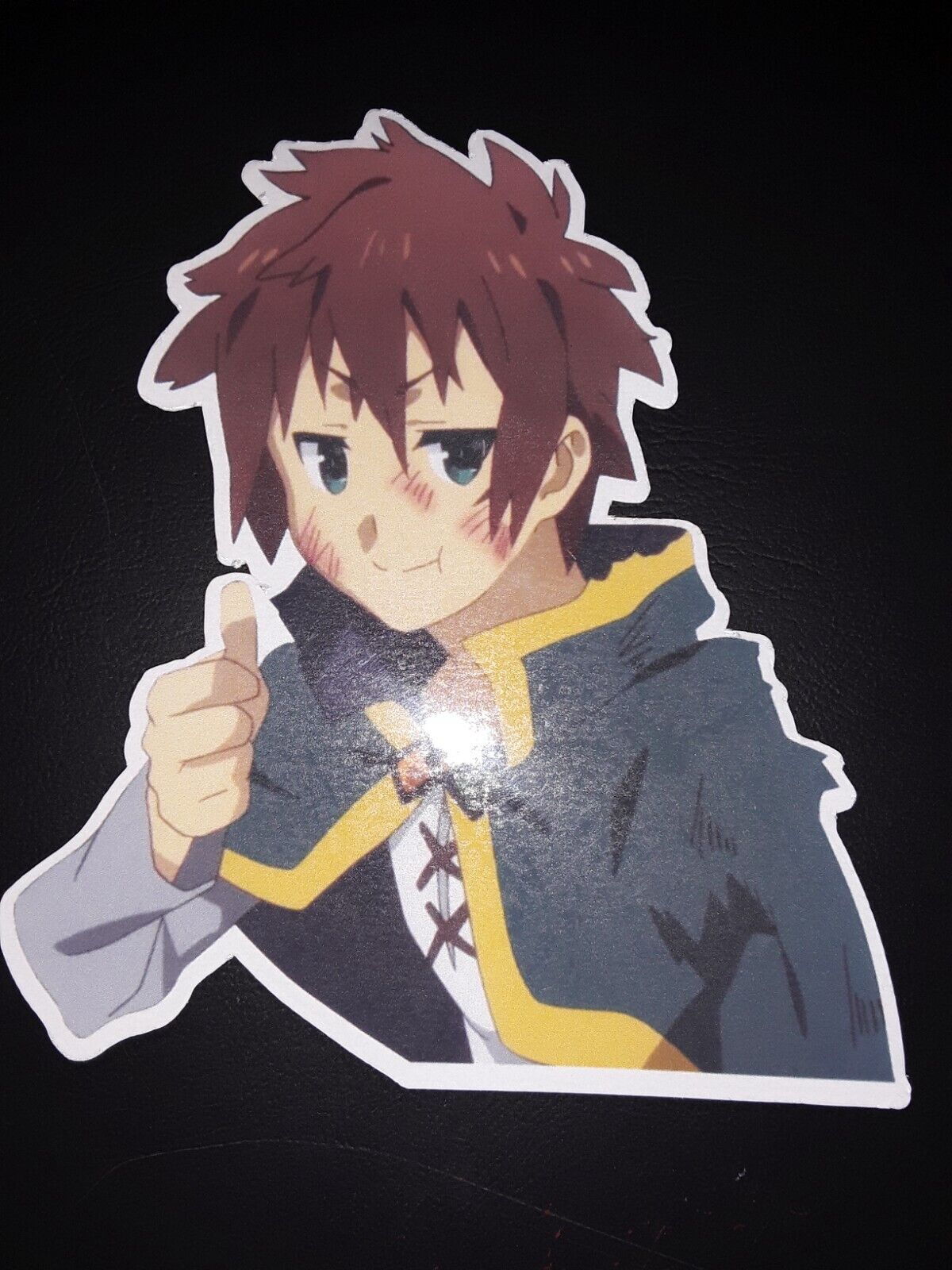 Kazuma Satou from Konosuba Glossy Sticker Anime Appliances, Walls, Windows!