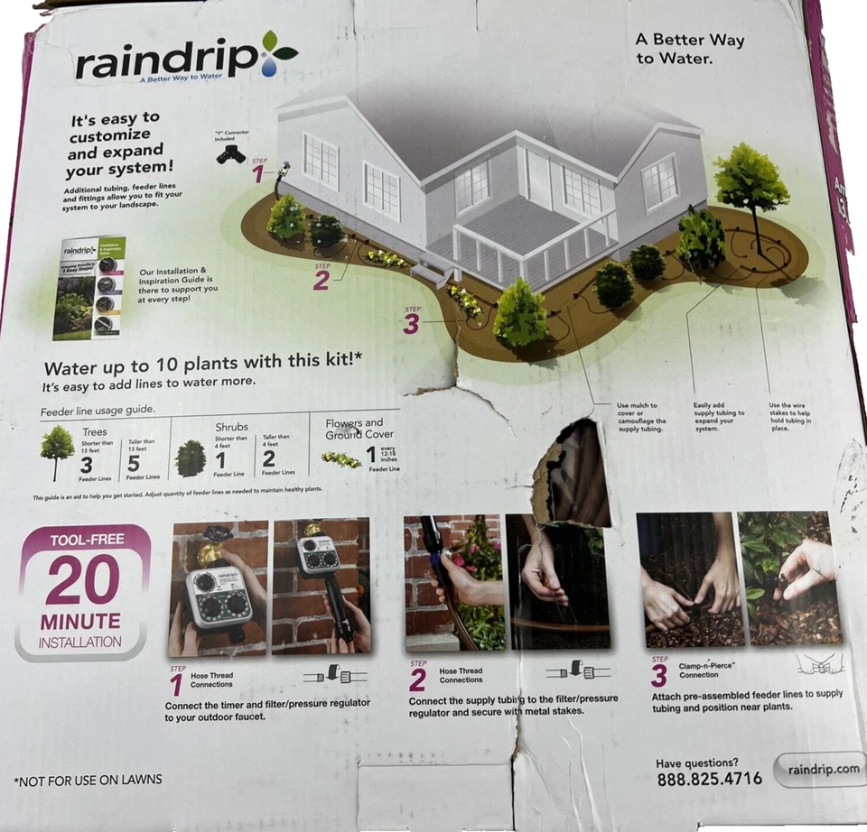 Kit de riego automático Raindrip para flores, arbustos, árboles SDFSTH1P nuevo Foto 2 de 4