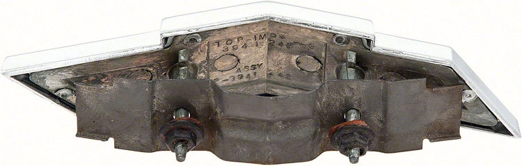 OER 3953669 1969 Chevrolet Impala Bel Air Biscayne Blue Bowtie Grill Emblem - Image 3 of 4