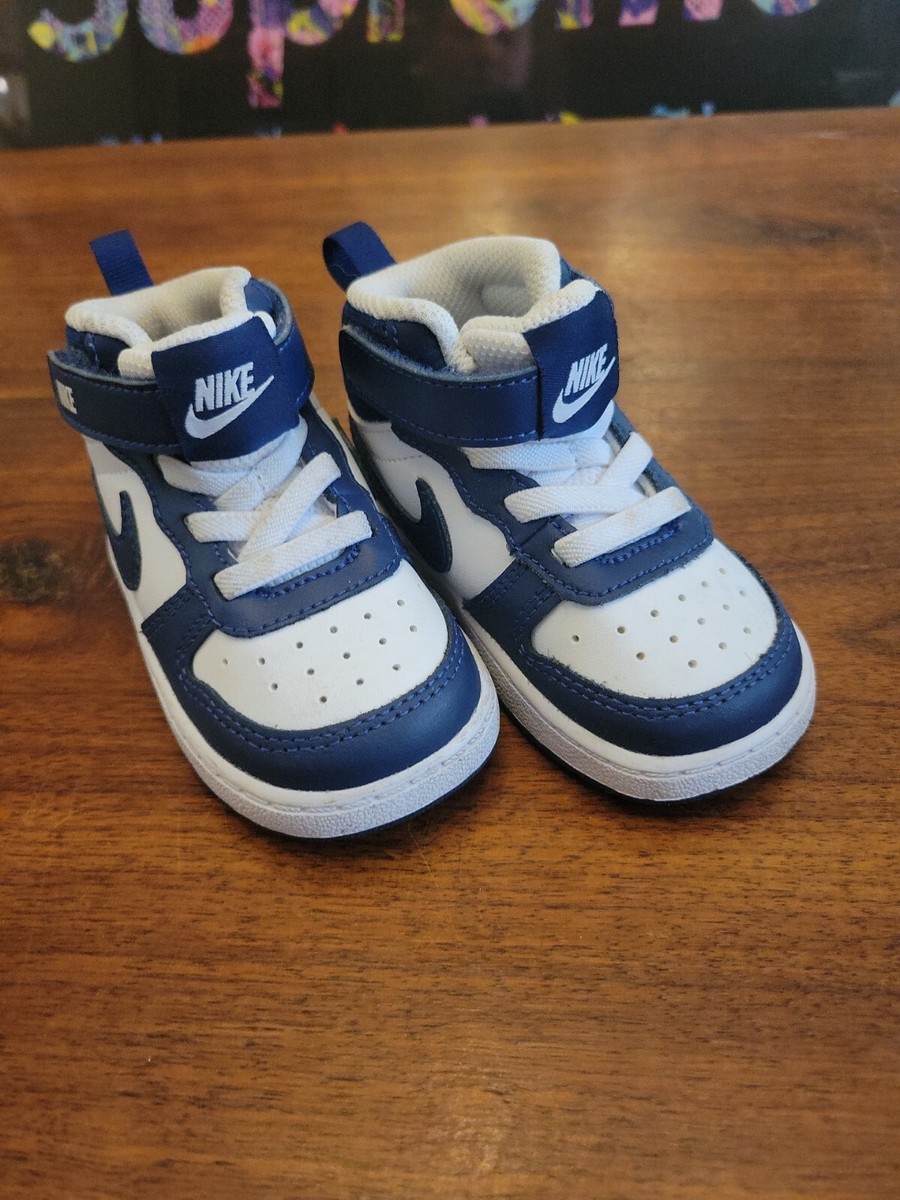Nike Borough Mid 2 Baby Toddler Shoes Size 5C White Signal