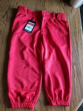 Marucci Baseball Fastpitch Youths Red Short Pants Sz XL Tapered Double Knit NWT