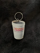 Vintage Dunkin Donuts Keychain America Runs On Dunkin Coffee Cup Key Chain