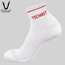 Technist Crew Sports Socks Unisex Tennis Badminton Socks Casual Red NWT TS-21
