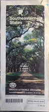 Road Map Southeastern States 1995 AAA Travel Directions Paper 