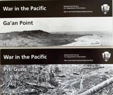 2 WAR in the PACIFIC NHP - GUAM   NATIONAL PARK SERVICE UNIGRID BROCHURE/MAP New