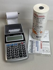 Canon Palm Printer Calculator P1-DH V P1DHV w/ 3 Rolls Of Paper TESTED